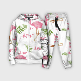 Детский костюм 3D с принтом Lil Peep pink flamingo в городе Новоалтайск,  |  | benz truck | girls. pink | gustav hr | hip hop | lil | lil peep | peep | rap | лил | лилпип | листья | пальма | пальмы | пип | розовый | рэп | фламинго | хип хоп | эмо | эмо реп