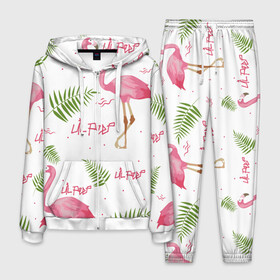 Мужской костюм 3D с принтом Lil Peep pink flamingo в городе Новоалтайск, 100% полиэстер | Манжеты и пояс оформлены тканевой резинкой, двухслойный капюшон со шнурком для регулировки, карманы спереди | Тематика изображения на принте: benz truck | girls. pink | gustav hr | hip hop | lil | lil peep | peep | rap | лил | лилпип | листья | пальма | пальмы | пип | розовый | рэп | фламинго | хип хоп | эмо | эмо реп