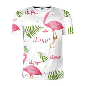 Мужская футболка 3D спортивная с принтом Lil Peep pink flamingo в городе Новоалтайск, 100% полиэстер с улучшенными характеристиками | приталенный силуэт, круглая горловина, широкие плечи, сужается к линии бедра | Тематика изображения на принте: benz truck | girls. pink | gustav hr | hip hop | lil | lil peep | peep | rap | лил | лилпип | листья | пальма | пальмы | пип | розовый | рэп | фламинго | хип хоп | эмо | эмо реп