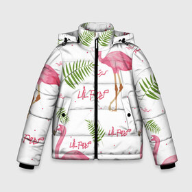 Зимняя куртка для мальчиков 3D с принтом Lil Peep pink flamingo в городе Новоалтайск, ткань верха — 100% полиэстер; подклад — 100% полиэстер, утеплитель — 100% полиэстер | длина ниже бедра, удлиненная спинка, воротник стойка и отстегивающийся капюшон. Есть боковые карманы с листочкой на кнопках, утяжки по низу изделия и внутренний карман на молнии. 

Предусмотрены светоотражающий принт на спинке, радужный светоотражающий элемент на пуллере молнии и на резинке для утяжки | benz truck | girls. pink | gustav hr | hip hop | lil | lil peep | peep | rap | лил | лилпип | листья | пальма | пальмы | пип | розовый | рэп | фламинго | хип хоп | эмо | эмо реп