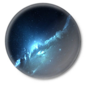 Значок с принтом ATLANTIS NEBULA в городе Новоалтайск,  металл | круглая форма, металлическая застежка в виде булавки | galaxy | nebula | space | star | абстракция | вселенная | галактика | звезда | звезды | космический | планеты
