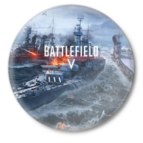Значок с принтом BATTLEFIELD 5 в городе Новоалтайск,  металл | круглая форма, металлическая застежка в виде булавки | action | bttlefield | gamer | play | shooter | soldier | war | батлфилд | война | солдат | шутер