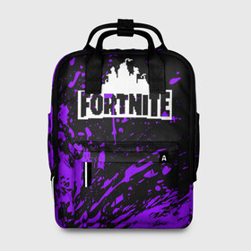 Женский рюкзак 3D с принтом FORTNITE в городе Новоалтайск, 100% полиэстер | лямки с регулируемой длиной, сверху ручки, чтобы рюкзак нести как сумку. Основное отделение закрывается на молнию, как и внешний карман. Внутри два дополнительных кармана, один из которых закрывается на молнию. По бокам два дополнительных кармашка, куда поместится маленькая бутылочка
 | Тематика изображения на принте: 2019 | armor | armour | cybersport | esport | fortnite | game | llama | logo | броня | игра | киберспорт | лама | симулятор строительства | строительство | фиолетовый | фирменные цвета | фортнайт