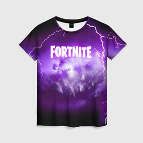 Женская футболка 3D с принтом FORTNITE в городе Новоалтайск, 100% полиэфир ( синтетическое хлопкоподобное полотно) | прямой крой, круглый вырез горловины, длина до линии бедер | 2019 | armor | armour | battle royale | cybersport | esport | fortnite | game | llama | logo | батл роял | батл рояль | броня | вспышка | игра | киберспорт | лама | молния | разряд | симулятор строительства | строительство | фиолетовый | фи