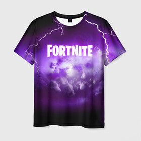 Мужская футболка 3D с принтом FORTNITE в городе Новоалтайск, 100% полиэфир | прямой крой, круглый вырез горловины, длина до линии бедер | 2019 | armor | armour | battle royale | cybersport | esport | fortnite | game | llama | logo | батл роял | батл рояль | броня | вспышка | игра | киберспорт | лама | молния | разряд | симулятор строительства | строительство | фиолетовый | фи