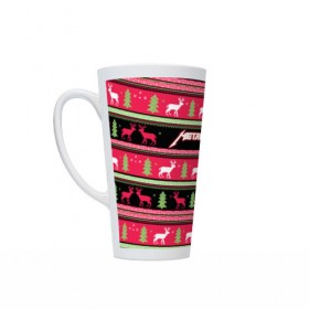 Кружка Латте с принтом Новогодняя Metallica в городе Новоалтайск, Белая керамика | Объем 480 мл; Высота 150 мм; Диаметр 90 мм | 