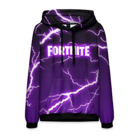 Мужская толстовка 3D с принтом FORTNITE STORM в городе Новоалтайск, 100% полиэстер | двухслойный капюшон со шнурком для регулировки, мягкие манжеты на рукавах и по низу толстовки, спереди карман-кенгуру с мягким внутренним слоем. | Тематика изображения на принте: 2019 | armor | armour | battle royale | cybersport | esport | fortnite | game | llama | logo | storm | батл рояль | броня | буря | игра | киберспорт | лама | молнии | молния | разряд | симулятор строительства | строительство | ток | фиолето