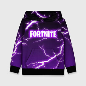 Детская толстовка 3D с принтом FORTNITE STORM в городе Новоалтайск, 100% полиэстер | двухслойный капюшон со шнурком для регулировки, мягкие манжеты на рукавах и по низу толстовки, спереди карман-кенгуру с мягким внутренним слоем | Тематика изображения на принте: 2019 | armor | armour | battle royale | cybersport | esport | fortnite | game | llama | logo | storm | батл рояль | броня | буря | игра | киберспорт | лама | молнии | молния | разряд | симулятор строительства | строительство | ток | фиолето