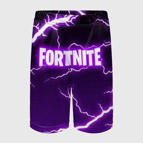 Детские спортивные шорты 3D с принтом FORTNITE STORM в городе Новоалтайск,  100% полиэстер
 | пояс оформлен широкой мягкой резинкой, ткань тянется
 | 2019 | armor | armour | battle royale | cybersport | esport | fortnite | game | llama | logo | storm | батл рояль | броня | буря | игра | киберспорт | лама | молнии | молния | разряд | симулятор строительства | строительство | ток | фиолето