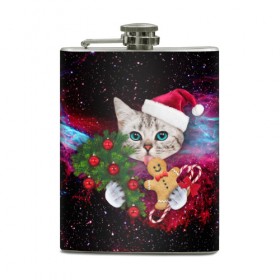 Фляга с принтом astro cat в городе Новоалтайск, металлический корпус | емкость 0,22 л, размер 125 х 94 мм. Виниловая наклейка запечатывается полностью | art | cat | new year | pizza | space | абстракция | еда | ёлка | звезды | киса | космос | кот | кот в космосе | кот с едой | котенок | котик | кошка | новый год | пицца | праздник | рождество | шапка