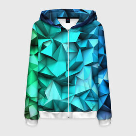 Мужская толстовка 3D на молнии с принтом abstraction geometry в городе Новоалтайск, 100% полиэстер | длина до линии бедра, манжеты и пояс оформлены мягкой тканевой резинкой, двухслойный капюшон со шнурком для регулировки, спереди молния, по бокам два кармана | abstraction | geometry | polygon | абстракция | геометрия | грань | краски | кубик | кубики | линии | мозаика | полигоны | разноцветные | ребро | текстура | тени | узор