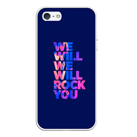 Чехол для iPhone 5/5S матовый с принтом Queen We Will Rock You в городе Новоалтайск, Силикон | Область печати: задняя сторона чехла, без боковых панелей | bohemian | brian | freddie | may | mercury | queen | rhapsody | roger | taylor | богемная | богемская | брайан | джон | королева | меркьюри | мэй | рапсодия | роджер | тейлор | фредди