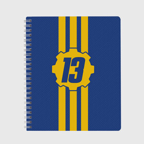 Тетрадь с принтом VAULT 13 FALLOUT 76 ФОЛЛАУТ 76 в городе Новоалтайск, 100% бумага | 48 листов, плотность листов — 60 г/м2, плотность картонной обложки — 250 г/м2. Листы скреплены сбоку удобной пружинной спиралью. Уголки страниц и обложки скругленные. Цвет линий — светло-серый
 | Тематика изображения на принте: 101 | 111 | 13 | 76 | atom cats | bethesda | brotherhood of steel | fallout | nuka cola | outcast | tunnel snakes | vault | war | братство стали | бункер | война | убежище | фолаут | фоллаут | ядеркола