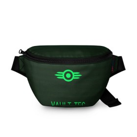 Поясная сумка 3D с принтом VAULT-TEC в городе Новоалтайск, 100% полиэстер | плотная ткань, ремень с регулируемой длиной, внутри несколько карманов для мелочей, основное отделение и карман с обратной стороны сумки застегиваются на молнию | 101 | 111 | 13 | 76 | atom cats | bethesda | brotherhood of steel | fallout | nuka cola | outcast | tunnel snakes | vault | war | братство стали | бункер | война | убежище | фолаут | фоллаут | ядеркола