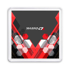 Магнит 55*55 с принтом MASS EFFECT N7 SOLDIER в городе Новоалтайск, Пластик | Размер: 65*65 мм; Размер печати: 55*55 мм | Тематика изображения на принте: amdromeda initiative | andromeda | game | gun | hemet | n7 | rifle | ryder | soldier | space | star | weapon