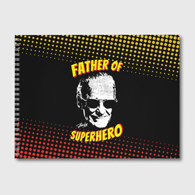 Альбом для рисования с принтом Stan Lee Father of Superhero в городе Новоалтайск, 100% бумага
 | матовая бумага, плотность 200 мг. | avengers | father | hero | hulk | iron | lee | man | stan | stan lee | stanlee | superhero | thor | анти | герой | железный | комиксы | лии | мстители | отец | стен | стенли | стэн ли | супер | супергероев | тор | халк | человек