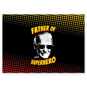 Поздравительная открытка с принтом Stan Lee: Father of Superhero в городе Новоалтайск, 100% бумага | плотность бумаги 280 г/м2, матовая, на обратной стороне линовка и место для марки
 | avengers | father | hero | hulk | iron | lee | man | stan | stan lee | stanlee | superhero | thor | анти | герой | железный | комиксы | лии | мстители | отец | стен | стенли | стэн ли | супер | супергероев | тор | халк | человек