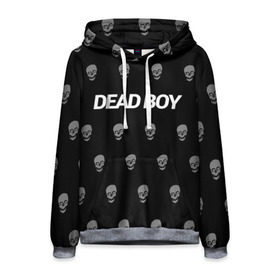 Мужская толстовка 3D с принтом Bones Deadboy в городе Новоалтайск, 100% полиэстер | двухслойный капюшон со шнурком для регулировки, мягкие манжеты на рукавах и по низу толстовки, спереди карман-кенгуру с мягким внутренним слоем. | bones | boy | dead | deadboy | elmo | hdmi | hip | hop | kennedy | metal | rap | rapper | scream | sesh | seshollowaterboyz | skull | team | кеннеди | кости | костя | метал | рэп | рэпер | сеш | скрим | сэш | хип | хоп | череп | элмо