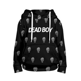Детская толстовка 3D с принтом Bones Deadboy в городе Новоалтайск, 100% полиэстер | двухслойный капюшон со шнурком для регулировки, мягкие манжеты на рукавах и по низу толстовки, спереди карман-кенгуру с мягким внутренним слоем | bones | boy | dead | deadboy | elmo | hdmi | hip | hop | kennedy | metal | rap | rapper | scream | sesh | seshollowaterboyz | skull | team | кеннеди | кости | костя | метал | рэп | рэпер | сеш | скрим | сэш | хип | хоп | череп | элмо