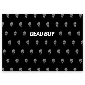 Поздравительная открытка с принтом Bones Deadboy в городе Новоалтайск, 100% бумага | плотность бумаги 280 г/м2, матовая, на обратной стороне линовка и место для марки
 | bones | boy | dead | deadboy | elmo | hdmi | hip | hop | kennedy | metal | rap | rapper | scream | sesh | seshollowaterboyz | skull | team | кеннеди | кости | костя | метал | рэп | рэпер | сеш | скрим | сэш | хип | хоп | череп | элмо