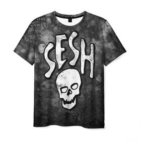 Мужская футболка 3D с принтом SESH Team (Bones) в городе Новоалтайск, 100% полиэфир | прямой крой, круглый вырез горловины, длина до линии бедер | Тематика изображения на принте: bones | boy | dead | deadboy | elmo | hdmi | hip | hop | kennedy | metal | rap | rapper | scream | sesh | seshollowaterboyz | skull | team | кеннеди | кости | костя | метал | рэп | рэпер | сеш | скрим | сэш | хип | хоп | череп | элмо