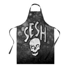 Фартук 3D с принтом SESH Team (Bones) в городе Новоалтайск, 100% полиэстер | общий размер — 65 х 85 см, ширина нагрудника — 26 см, горловина — 53 см, длина завязок — 54 см, общий обхват в поясе — 173 см. Принт на завязках и на горловине наносится с двух сторон, на основной части фартука — только с внешней стороны | bones | boy | dead | deadboy | elmo | hdmi | hip | hop | kennedy | metal | rap | rapper | scream | sesh | seshollowaterboyz | skull | team | кеннеди | кости | костя | метал | рэп | рэпер | сеш | скрим | сэш | хип | хоп | череп | элмо