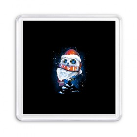 Магнит 55*55 Новогодняя сова: в городе Новоалтайск, Пластик | Размер: 65*65 мм; Размер печати: 55*55 мм |