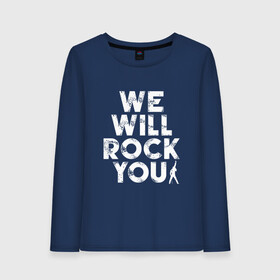 Женский лонгслив хлопок с принтом We Wil Rock You в городе Новоалтайск, 100% хлопок |  | bohemian | freddie | group | mercury | music | punk | queen | rhapsody | rock | богемная | богемская | брайан | британия | группа | квин | кино | концерт | королева | легенда | меркьюри | музыка | мэй | панк | песня | рапсодия | рок
