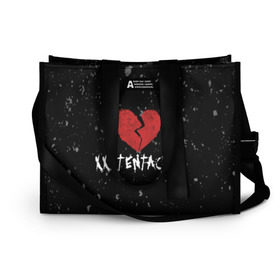 Сумка-шоппер 3D с принтом XXXTentacion Red Broken Heart в городе Новоалтайск, 100% полиэстер | застегивается на металлическую кнопку; внутренний карман застегивается на молнию. Стенки укреплены специальным мягким материалом, чтобы защитить содержимое от несильных ударов
 | broken | dead | heart | king | legend | music | rap | rapper | red | revenge | rip | xtentation | xxtennation | xxx | xxxtentacion | красное | мертв | музыка | память | разбитое | репер | рип | рэп | сердце | тентасьон | умер