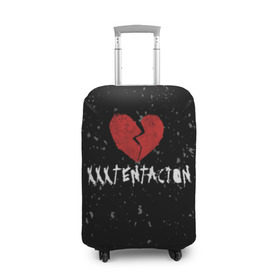 Чехол для чемодана 3D с принтом XXXTentacion Red Broken Heart в городе Новоалтайск, 86% полиэфир, 14% спандекс | двустороннее нанесение принта, прорези для ручек и колес | broken | dead | heart | king | legend | music | rap | rapper | red | revenge | rip | xtentation | xxtennation | xxx | xxxtentacion | красное | мертв | музыка | память | разбитое | репер | рип | рэп | сердце | тентасьон | умер