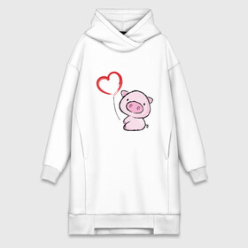 Платье-худи хлопок с принтом Pig Love в городе Новоалтайск,  |  | 2019 | cat | kitty | д | дед мороз | елка | желание | животные | зима | кабан | китти | кот | котенок | кошка | милый | мороз | настроение | новый год | пеппа | подарок | позитив | поросенок | праздник | радость