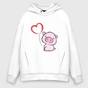 Мужское худи Oversize хлопок с принтом Pig Love в городе Новоалтайск, френч-терри — 70% хлопок, 30% полиэстер. Мягкий теплый начес внутри —100% хлопок | боковые карманы, эластичные манжеты и нижняя кромка, капюшон на магнитной кнопке | 2019 | cat | kitty | д | дед мороз | елка | желание | животные | зима | кабан | китти | кот | котенок | кошка | милый | мороз | настроение | новый год | пеппа | подарок | позитив | поросенок | праздник | радость
