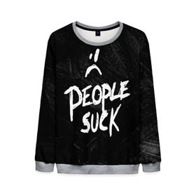 Мужской свитшот 3D с принтом XXXTentacion: People Suck :( в городе Новоалтайск, 100% полиэстер с мягким внутренним слоем | круглый вырез горловины, мягкая резинка на манжетах и поясе, свободная посадка по фигуре | broken | dead | heart | king | legend | music | rap | rapper | red | revenge | rip | xtentation | xxtennation | xxx | xxxtentacion | красное | мертв | музыка | память | разбитое | репер | рип | рэп | сердце | тентасьон | умер