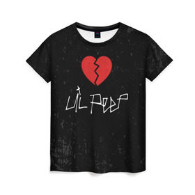 Женская футболка 3D с принтом Lil Peep Broken Heart в городе Новоалтайск, 100% полиэфир ( синтетическое хлопкоподобное полотно) | прямой крой, круглый вырез горловины, длина до линии бедер | broken | dead | heart | lil | lil peep | lilpeep | music | peep | pump | rap | rapper | red | rip | густав | красное | лил | лил пип | лилпип | мертв | память | пип | разбитое | рип | рэп | рэпер | сердечко | сердце | умер | эмо