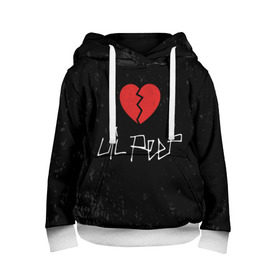 Детская толстовка 3D с принтом Lil Peep Broken Heart в городе Новоалтайск, 100% полиэстер | двухслойный капюшон со шнурком для регулировки, мягкие манжеты на рукавах и по низу толстовки, спереди карман-кенгуру с мягким внутренним слоем | broken | dead | heart | lil | lil peep | lilpeep | music | peep | pump | rap | rapper | red | rip | густав | красное | лил | лил пип | лилпип | мертв | память | пип | разбитое | рип | рэп | рэпер | сердечко | сердце | умер | эмо