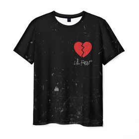 Мужская футболка 3D с принтом Lil Peep Broken Heart в городе Новоалтайск, 100% полиэфир | прямой крой, круглый вырез горловины, длина до линии бедер | broken | dead | heart | lil | lil peep | lilpeep | music | peep | pump | rap | rapper | red | rip | густав | красное | лил | лил пип | лилпип | мертв | память | пип | разбитое | рип | рэп | рэпер | сердечко | сердце | умер | эмо