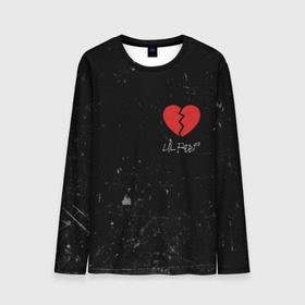 Мужской лонгслив 3D с принтом Lil Peep Broken Heart в городе Новоалтайск, 100% полиэстер | длинные рукава, круглый вырез горловины, полуприлегающий силуэт | broken | dead | heart | lil | lil peep | lilpeep | music | peep | pump | rap | rapper | red | rip | густав | красное | лил | лил пип | лилпип | мертв | память | пип | разбитое | рип | рэп | рэпер | сердечко | сердце | умер | эмо