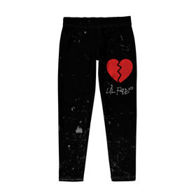 Детские леггинсы 3D с принтом Lil Peep Broken Heart в городе Новоалтайск, полиэстер 85%, спандекс 15% | эластичный пояс, зауженный крой | broken | dead | heart | lil | lil peep | lilpeep | music | peep | pump | rap | rapper | red | rip | густав | красное | лил | лил пип | лилпип | мертв | память | пип | разбитое | рип | рэп | рэпер | сердечко | сердце | умер | эмо