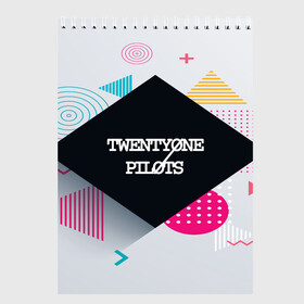 Скетчбук с принтом twenty one pilots в городе Новоалтайск, 100% бумага
 | 48 листов, плотность листов — 100 г/м2, плотность картонной обложки — 250 г/м2. Листы скреплены сверху удобной пружинной спиралью | city | josh dun | twenty one pilots | tyler joseph | urban | альбом | город | музыка