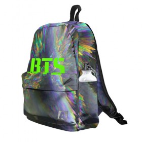 Рюкзак 3D с принтом BTS в городе Новоалтайск, 100% полиэстер | лямки с регулируемой длиной, сверху петелька, чтобы рюкзак можно было повесить на вешалку. Основное отделение закрывается на молнию, как и внешний карман. Внутри два дополнительных кармана, один из которых закрывается на молнию. По бокам два дополнительных кармашка | Тематика изображения на принте: 