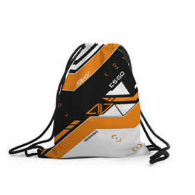 Рюкзак-мешок 3D с принтом CS:GO - Asiimov Inverted в городе Новоалтайск, 100% полиэстер | плотность ткани — 200 г/м2, размер — 35 х 45 см; лямки — толстые шнурки, застежка на шнуровке, без карманов и подкладки | asiimov | counter | counter strike | counterstrike | cs go | cs:go | csgo | cyrex | global | offensive | strike | азимов | асимов | гоу | каэс | контер | контр | контра | контрстрайк | скин | страйк | сы пщ