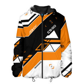 Мужская куртка 3D с принтом CS:GO - Asiimov Inverted в городе Новоалтайск, ткань верха — 100% полиэстер, подклад — флис | прямой крой, подол и капюшон оформлены резинкой с фиксаторами, два кармана без застежек по бокам, один большой потайной карман на груди. Карман на груди застегивается на липучку | asiimov | counter | counter strike | counterstrike | cs go | cs:go | csgo | cyrex | global | offensive | strike | азимов | асимов | гоу | каэс | контер | контр | контра | контрстрайк | скин | страйк | сы пщ