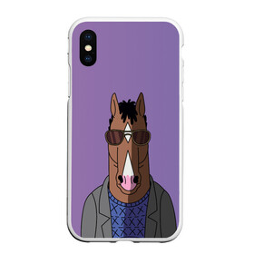 Чехол для iPhone XS Max матовый с принтом БоДжек в городе Новоалтайск, Силикон | Область печати: задняя сторона чехла, без боковых панелей | Тематика изображения на принте: bojack | horseman | боджек | конь | очки