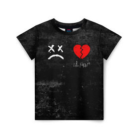 Детская футболка 3D с принтом Lil Peep RIP в городе Новоалтайск, 100% гипоаллергенный полиэфир | прямой крой, круглый вырез горловины, длина до линии бедер, чуть спущенное плечо, ткань немного тянется | broken | dead | heart | lil | lil peep | lilpeep | music | peep | pump | rap | rapper | red | rip | густав | красное | лил | лил пип | лилпип | мертв | память | пип | разбитое | рип | рэп | рэпер | сердечко | сердце | умер | эмо