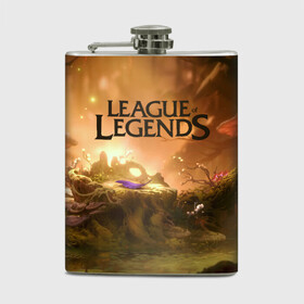 Фляга с принтом League of Legends в городе Новоалтайск, металлический корпус | емкость 0,22 л, размер 125 х 94 мм. Виниловая наклейка запечатывается полностью | Тематика изображения на принте: league of legends | lol | воин | лига легенд | маг | поддержка | танк | чемпион