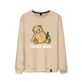 Мужской свитшот хлопок с принтом Teddy Beer в городе Новоалтайск, 100% хлопок |  | Тематика изображения на принте: медведь | миша | мишка | тедди | юмор