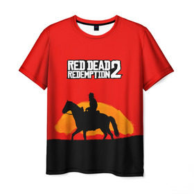 Мужская футболка 3D с принтом Red Dead Redemption 2 в городе Новоалтайск, 100% полиэфир | прямой крой, круглый вырез горловины, длина до линии бедер | rdr | rdr 2. | red dead redemption | red dead redemption 2