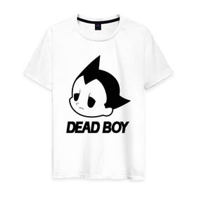 Мужская футболка хлопок с принтом DEAD BOY   BONES в городе Новоалтайск, 100% хлопок | прямой крой, круглый вырез горловины, длина до линии бедер, слегка спущенное плечо. | bones | cloudrap | dead | deadboy | logo | music | rap | sesh | боунс | клаудреп | кости | лого | музыка | реп