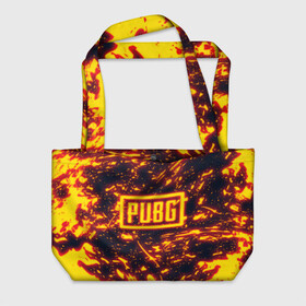 Пляжная сумка 3D с принтом PUBG в городе Новоалтайск, 100% полиэстер | застегивается на металлическую кнопку; внутренний карман застегивается на молнию. Стенки укреплены специальным мягким материалом, чтобы защитить содержимое от несильных ударов
 | action | battle royal | fire | game | play | playerunknowns battlegrounds | pubg | winner winner chiken dinner | огонь | шутер