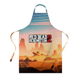 Фартук 3D с принтом Red Dead Redemption в городе Новоалтайск, 100% полиэстер | общий размер — 65 х 85 см, ширина нагрудника — 26 см, горловина — 53 см, длина завязок — 54 см, общий обхват в поясе — 173 см. Принт на завязках и на горловине наносится с двух сторон, на основной части фартука — только с внешней стороны | game | red dead | red dead redemption 2 | redemption 2 | rockstar games | бандиты | дикий запад | игры | ковбои | оружие